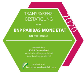 BNP Paribas Moné Etat Transparenzbestätigung 2020